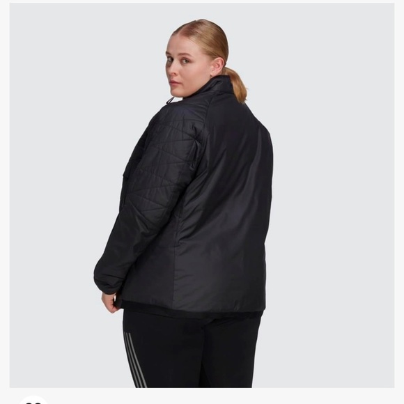 ADIDAS TERREX BLACK SYNTHETIC INSULATED PACKABLE LIGHT WEIGHT JACKET SIZE 4X - Picture 2 of 16